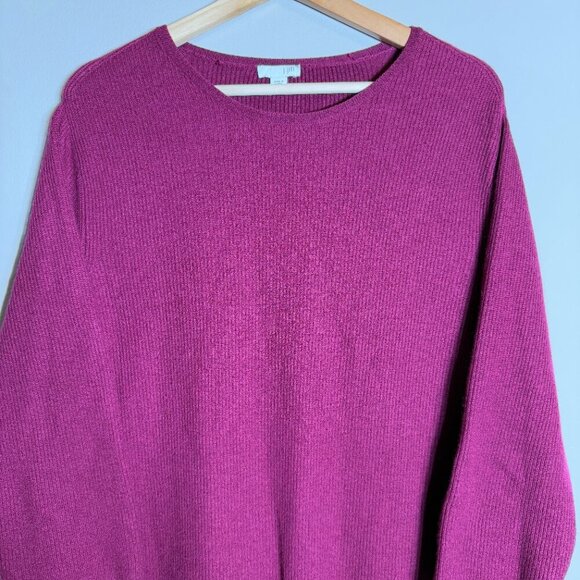 J. Jill Wool Knit Sweater Pullover Tunic Women's XL Purple Oversized Comfy Soft - Picture 5 of 13